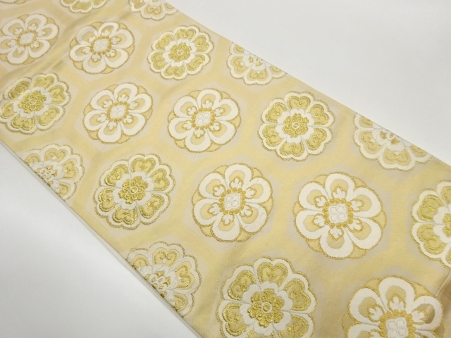 JAPANESE FUKURO OBI / WOVEN FLOWER CREST